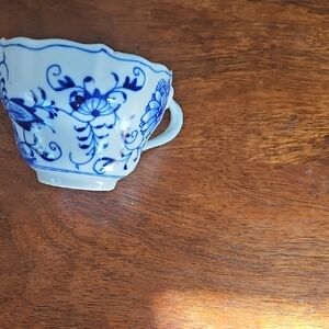 Blue and WhiteMeissen Blue Onion  Floral Teacup.